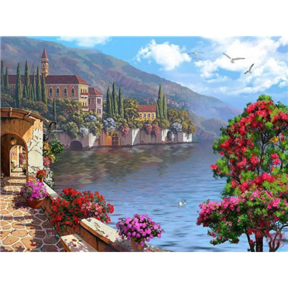 Картина за номерами 40х50 см DIY Місто біля моря (Y5083), фото 1