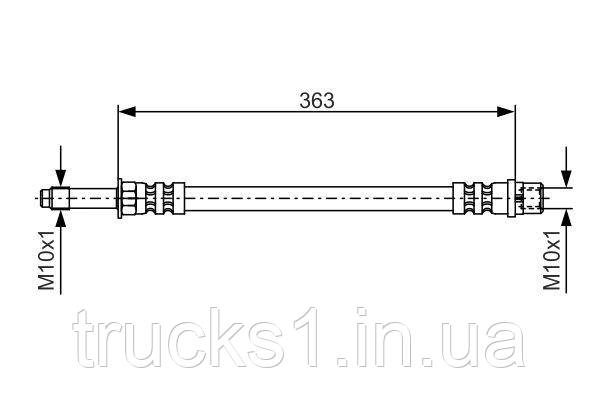 Гальмівний шланг 1 987 476 295 (BOSCH), фото 1