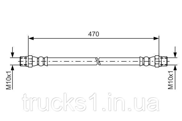 Гальмівний шланг 1 987 476 392 (BOSCH), фото 1