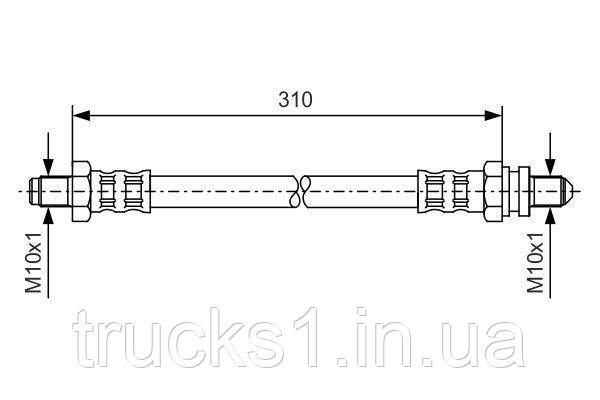 Гальмівний шланг 1 987 476 407 (BOSCH), фото 1