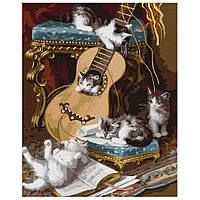 Картина за номерами "Пухнасті музиканти" ©Jules Gustave Leroy Ідейка KHO4478 40х50 см melmil