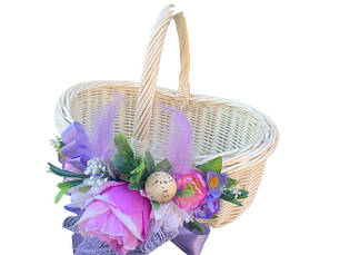 Білі кошики плетені /кошики білі з лози / Кошики білі подарункові