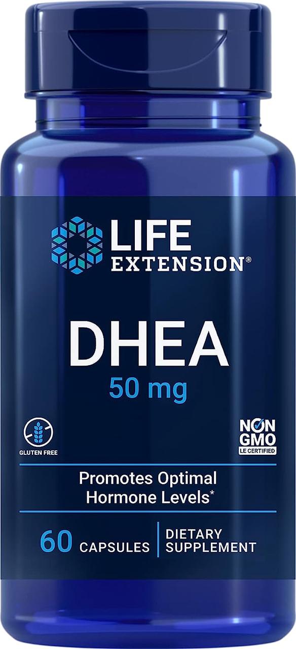 Life Extension DHEA / ДГЕА підтримка при втомі та гормональному виснаженні 50 мг 60 капсул