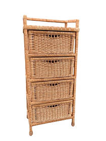 Комоди, етажерки, полиці для взуття плетені з лози