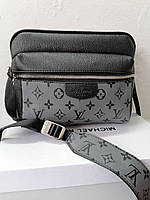 Мужская сумка через плечо Луи Витон стильная сумка-почта Louis Vuitton crossbag black