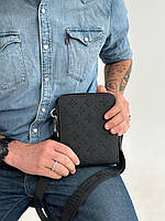 Мужская сумка нагрудная Луи Витон Небольшой Слинг стильная черная сумка Louis Vuitton