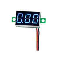 Цифровий вольтметр (2 дроти) 0.36" DC 2,5 — 40V синій з калібрувальним гвинтом Blue