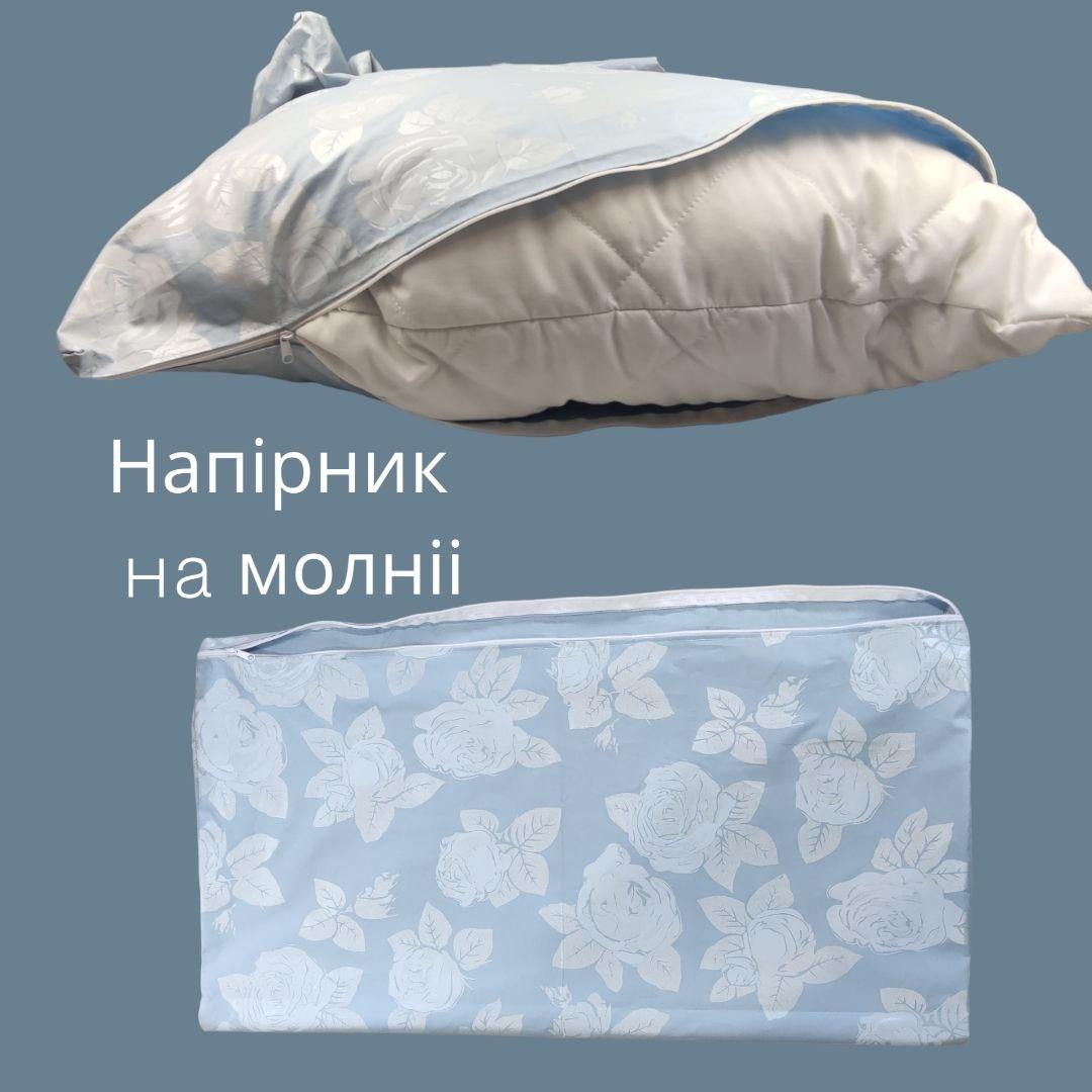 Чохол-напірник (Тік) на замку-блискавка для подушки, фото 1
