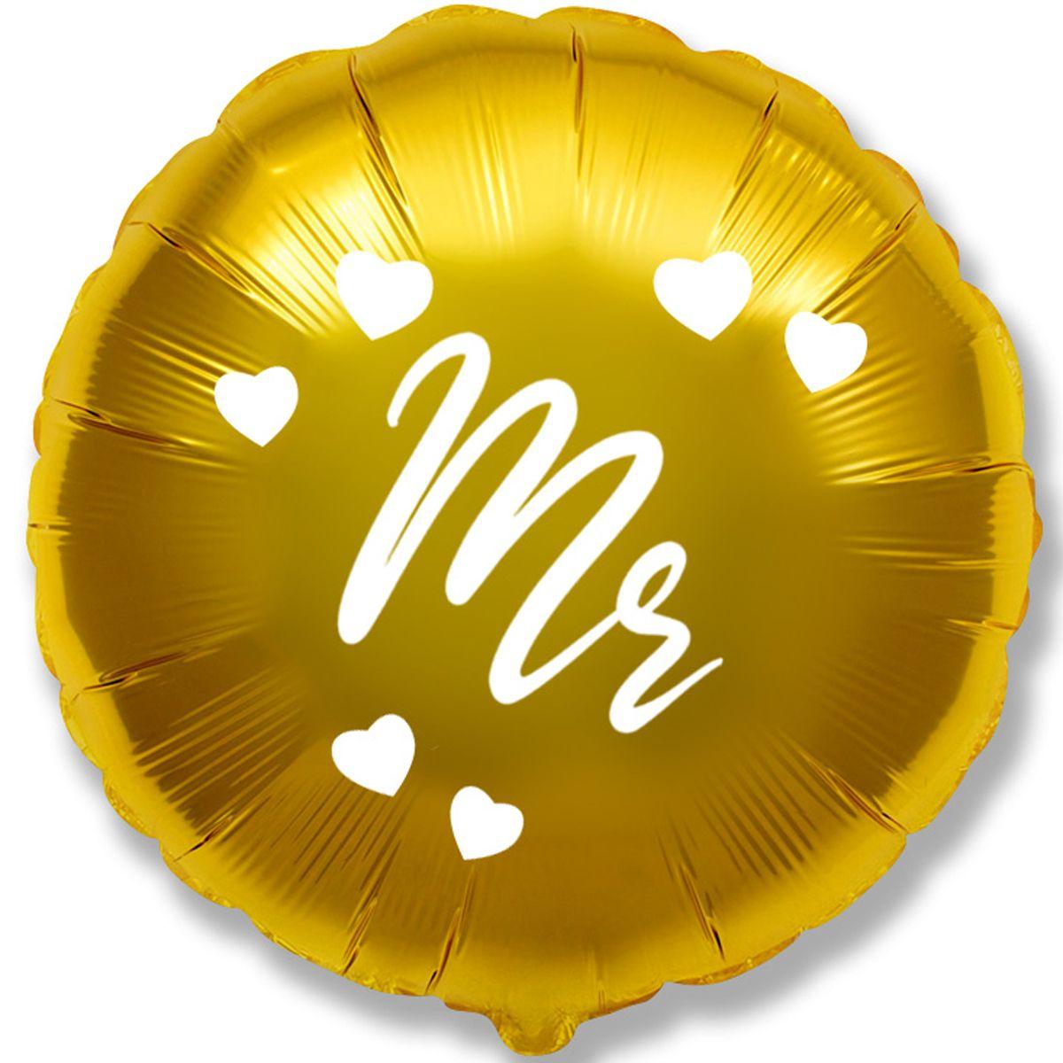 Фольгована кругла повітряна куля Flexmetal Mr Містер, 18" 46 см
