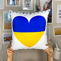 Подушка з принтом габардинова З Україною в серці 50x50 (5P_22U008)