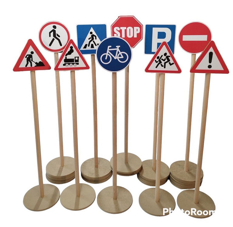 Набір для дітей  "Знаки дорожнього руху" 10 шт., фото 1