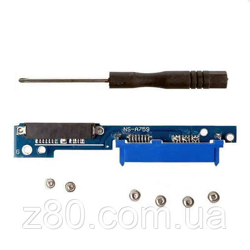 Перехідник Micro SATA 7+6 на SATA 7+15 для Lenovo 310 312 320 330 510 520 кадік оптібей caddy, фото 1