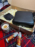 Подарочный набор - Luxury Box London + bifold для мужчины Сумка и кошелек из натуральной кожи