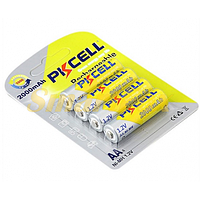 Аккумулятор PKCELL 1.2V AA 2000mAh NiMH Rechargeable Battery, 4 штуки в блистере цена за блистер