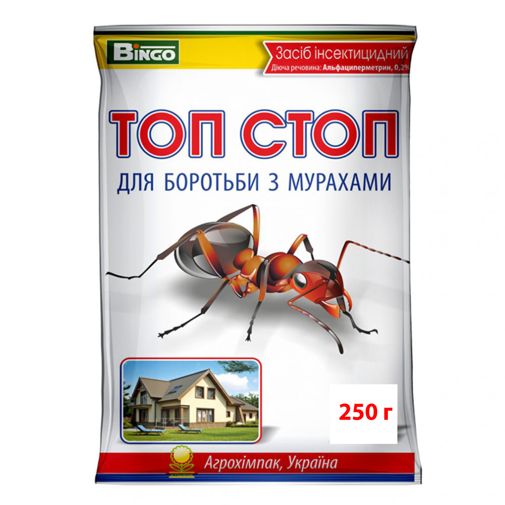 Кристали від мурах топ стоп 250 г bingo, фото 1