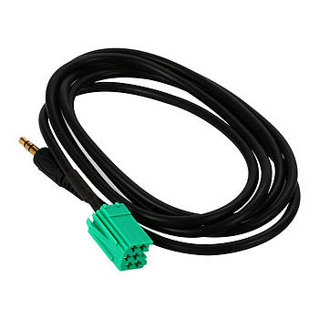 AUX кабель 3.5 мм (штекер) для Renault Megane Clio Kangoo Laguna Scenic Traffic Espace symbol 6-pin mini ISO