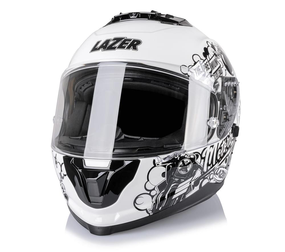 Мотошолом LAZER RAFALE EVO Stickerbomb white/black