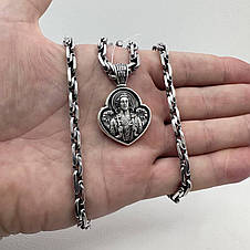 Підвіс з молитвою та якірний ланцюг срібло 925 проба, фото 3