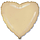 Фольгована кулька Flexmetal 18"(45 см) Серце сатин кремове, фото 2