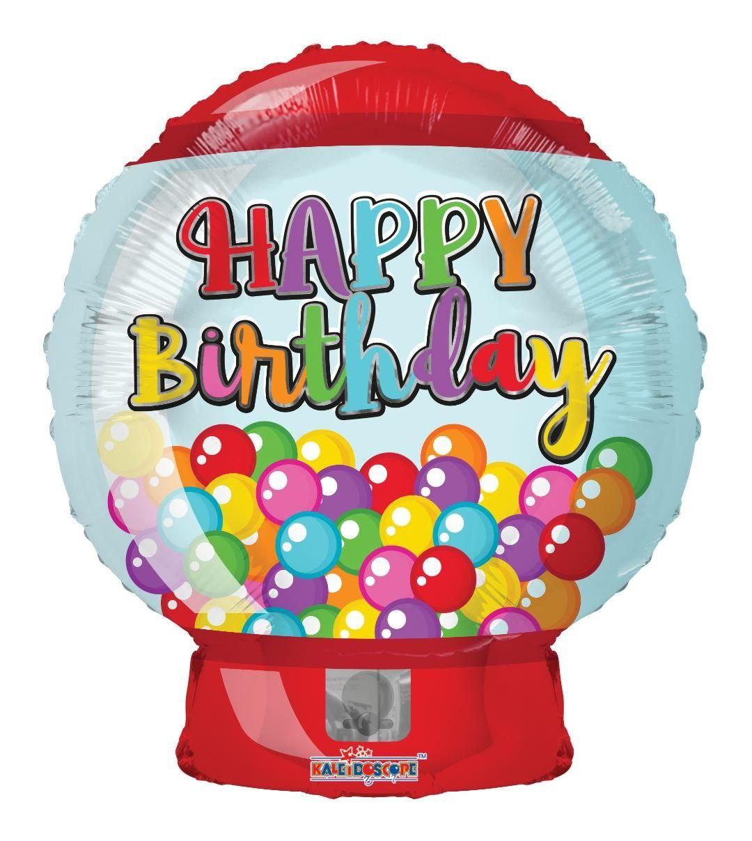 Каleidoscope 18" Happy birthday З Днем народження фольгована куля