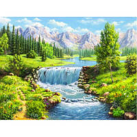 Картина за номерами 40х50 см DIY Водоспад на рівнині (RA3060)
