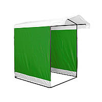 Торговая палатка «Стандарт» 1,5х1,5. Ф20 мм, Бело/Зеленый