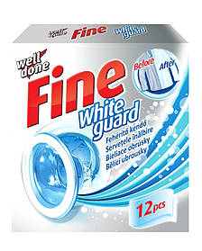 Відбілюючі
 серветки для прання Well Done Fine White Guard 12 шт/уп (5998466112359)