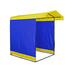 Торгівельна палатка «Стандарт» 1,5х1,5. Ф20 мм, Жовто/Синій