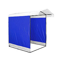 Торгівельна палатка «Стандарт» 1,5х1,5. Ф25 мм, Біло/Синій