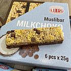 Цукерки Lukas Muslibar Milkchoko з кокосом, мюслі батончики 6шт 150г, фото 10