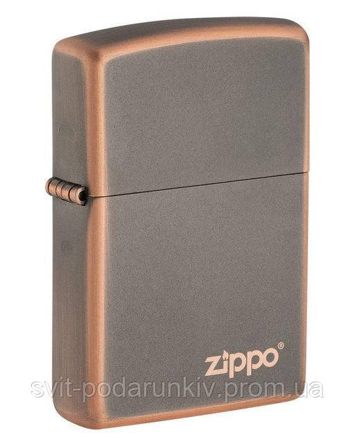 Оригінальна запальничка Zippo 49839ZL Rustic Bronze Zippo Logo вдалий подарунок чоловіку
