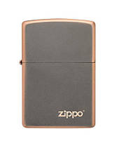 Оригінальна запальничка Zippo 49839ZL Rustic Bronze Zippo Logo вдалий подарунок чоловіку, фото 3