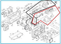Запчасти к коническо-цилиндрическому редуктору TRAMEC TF , TC