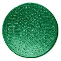 Канализационный люк Данапласт с замком полимерный (зелёный) 1.5 т. 560/730