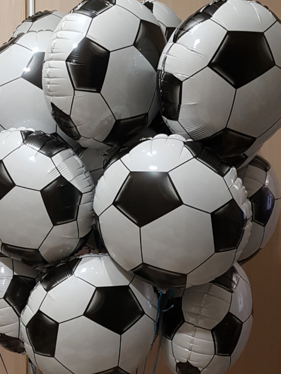 Футбол. Куля фольгована 46 см у вигляді м'яча з гелієм, фото 1