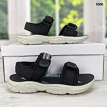 Босоножки детские для мальчика чёрные текстильные на липучке Paliament С8838-1 36