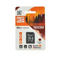 Карта памяти Mibrand microSDHC-Mb/16 microSDHC Class 10 UHS-I 16GB