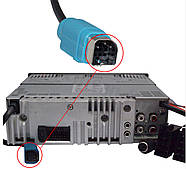 AUX адаптер ALPINE KCE-237B, кабель перехідник аудіо аукс для автомагнітули штекер 3.5 мм стерео 1 метр, фото 3