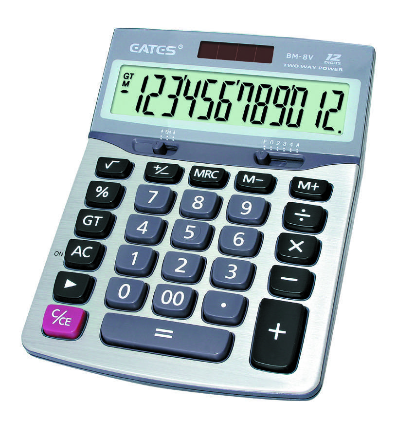 Калькулятор "EATES" BM-8V (12 разрядный, 2 питания) - фото 1 - id-p306666231