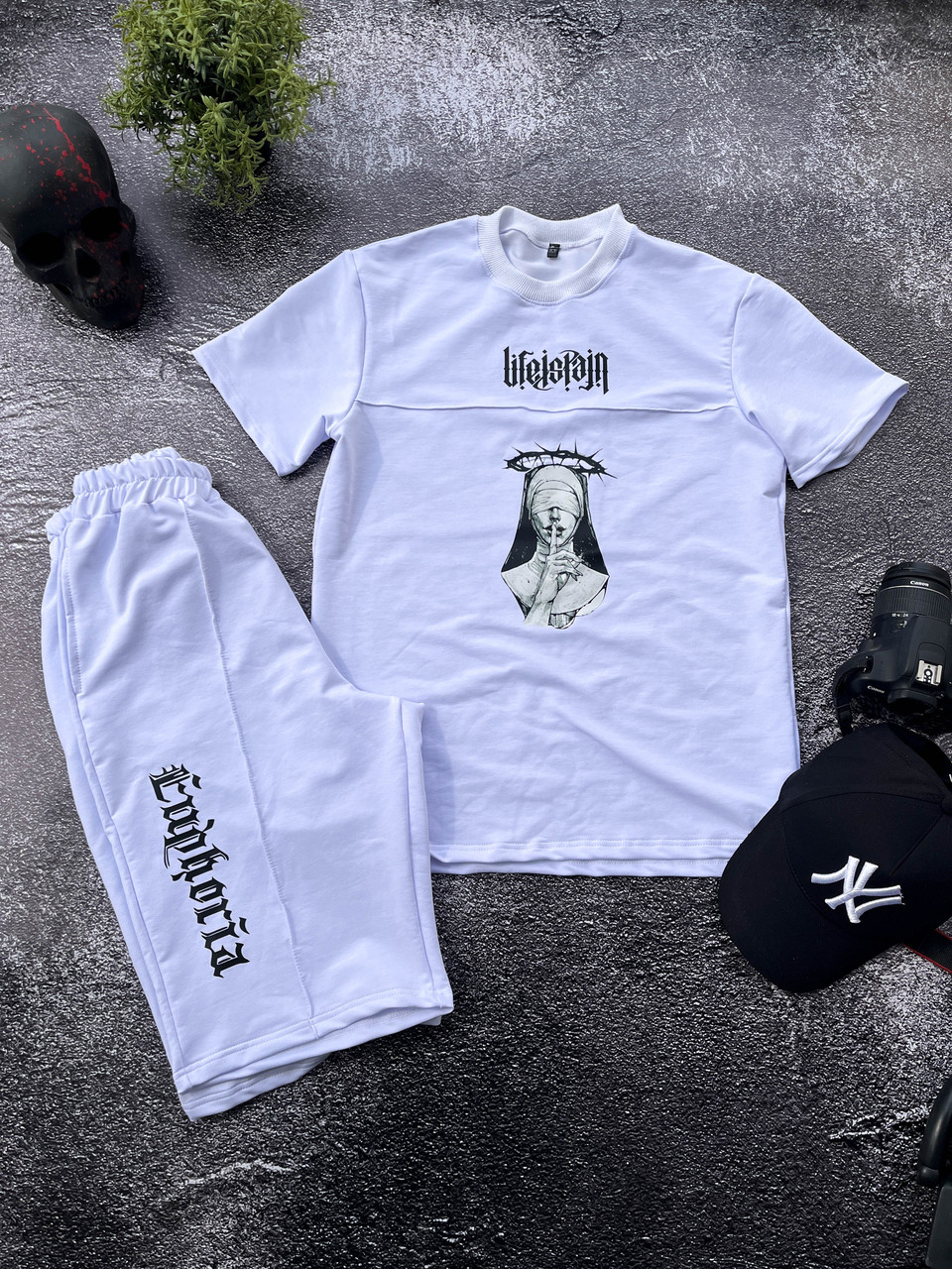 Спортивний костюм однотонний з накаткою