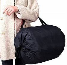 Складана сумка-шопер для покупок Edibazzar чорна