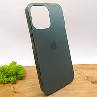 Матовый стеклянный чехол Glass case для iPhone 14 Pro Max Midnight Green