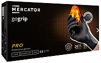 Перчатки плотные Нитриловые Mercator Go Grip Pro (черные) XL 9-10 25пар/50 шт.