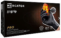 Рукавички щільні нітрилові Mercator Go Grip Pro (чорні) L 25пар/50 шт.