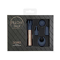 Вібромасажер Pillow Talk Secrets Desires 6-Piece Mini Massager Set — Navy