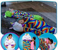 Детский спальный мешок с подушкой "Слипик" 130х50 сm Cпальный Мешок-Игрушка для детей