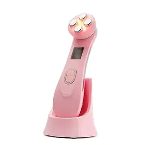 Мікрострумовий масажер для обличчя з функцією RF та LED фототерапії з ефектом ліфтингу шкіри Y-618R Рожевий