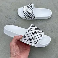 Balenciaga Slides Small Logo White