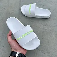 Balenciaga Slides Big Logo White