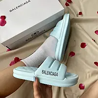 Balenciaga Puffy Slides Blue